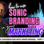 Picture of Simon Kringel in a Green sweatshirt with the Title "How to use Sonic Branding in Your Marketing"