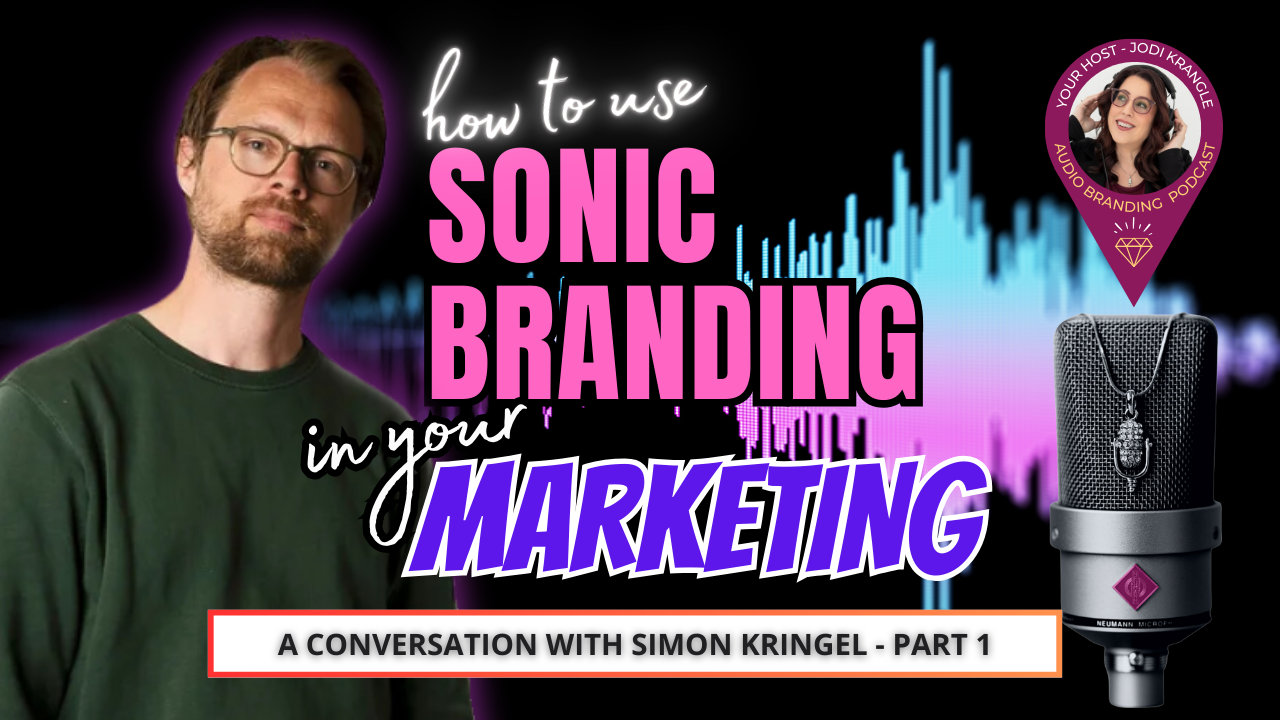 Picture of Simon Kringel in a Green sweatshirt with the Title "How to use Sonic Branding in Your Marketing"