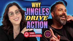 David Gielan and Jodi Krangle discussing how jingles and audio branding drive consumer action and emotional response in marketing.